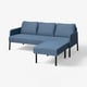 GLOSTAD 3-seat sofa with chaise longue, Knisa medium blue