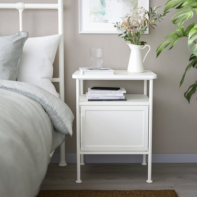 GRÅFJÄLLET Bedside table, white, 45x36x59 cm