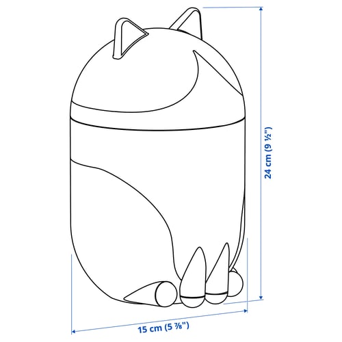 Illustration with measurements for the product: GREJSIMOJS.