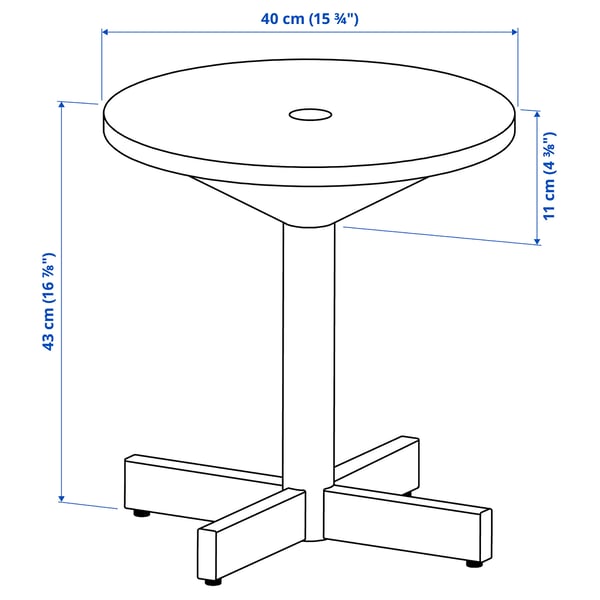 GRIMSARBO Side table, pine plywood/black