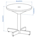 GRIMSARBO Side table, pine plywood/black