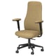 Option: GRÖNFJÄLL Office chair with armrests, Letafors yellow-brown/black