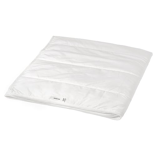 Displays a white grusstar duvet for bedding, featuring a printed dot fabric and a rectangular shape.