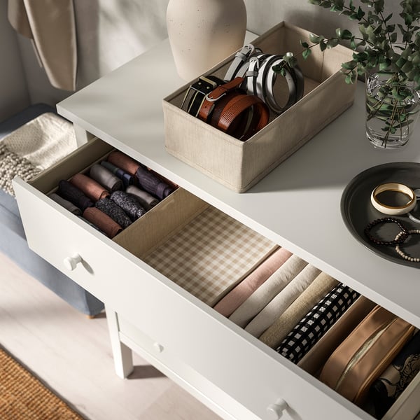 GULLABERG Chest of 3 drawers, white/anchor/unlock-function, 99x48x100 cm