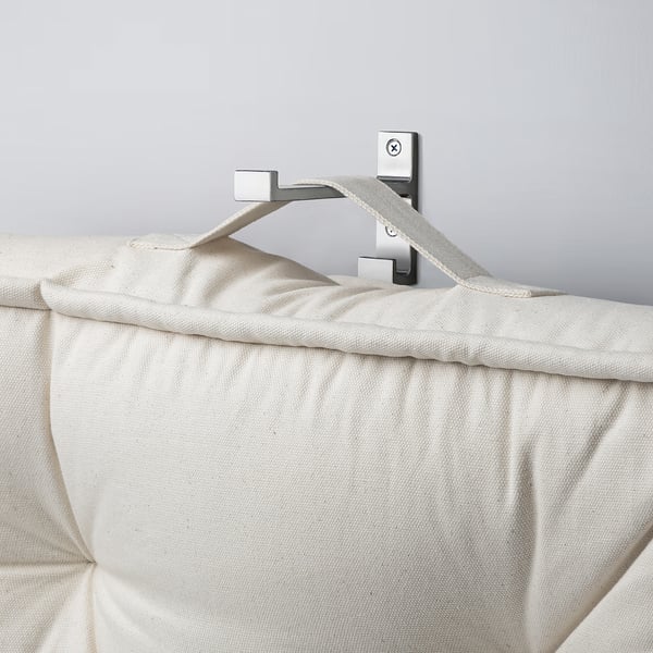 GURLI Floor cushion, unbleached, 45x45x10 cm
