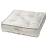 GURLI Floor cushion, unbleached, 45x45x10 cm