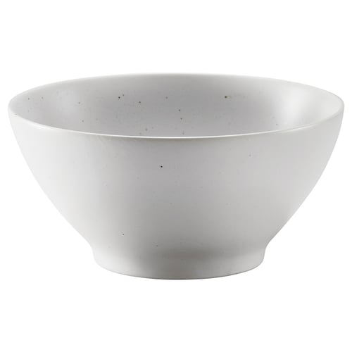 HARMYNTA bowl, white, porcelain, round shape, speckled design.