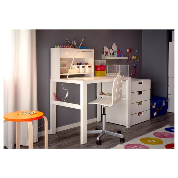 HÅRTE LED work lamp - white, silver-colour - IKEA