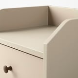 HAUGA Bedside table, beige, 40x36 cm