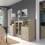 HAUGA Storage combination, beige, 244x46x116 cm