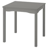 HAUGA Table, grey/birch veneer, 74x74 cm