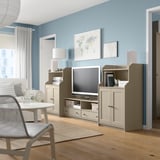 HAUGA TV/storage combination, beige, 277x46x116 cm