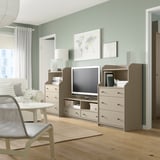 HAUGA TV/storage combination, beige, 277x46x116 cm