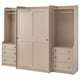 HAUGA Wardrobe combination, beige, 258x55x199 cm