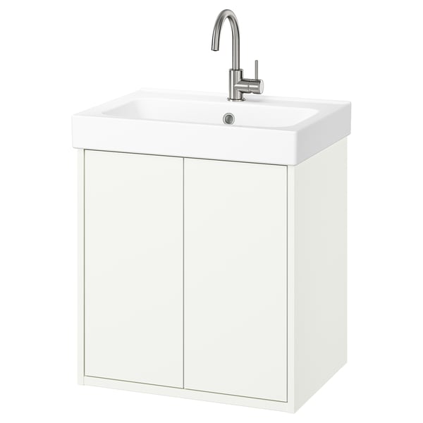 HAVBÄCK / ORRSJÖN Wash-stnd w drs/deep wash-basin/tap, white, 62x49x72 cm