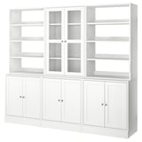 HAVSTA Storage combination w glass doors, white, 243x47x212 cm