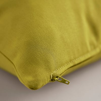 HJÄRTERÖ Cushion cover, yellow-green outdoor/indoor, 50x50 cm