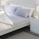 HÖSTVÄDD Fitted sheet, blue, 180x200 cm