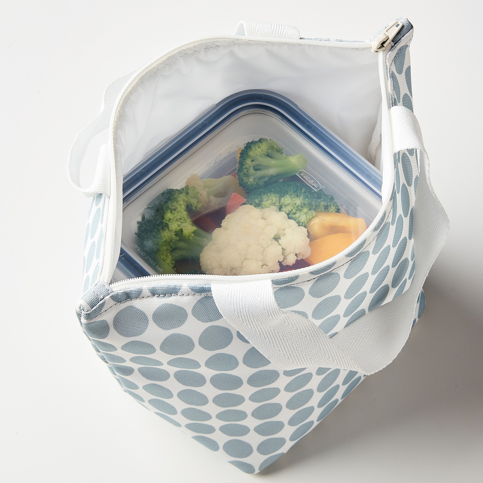HOPSÄTTA Lunch bag, grey/white, 30x15x20 cm IKEA