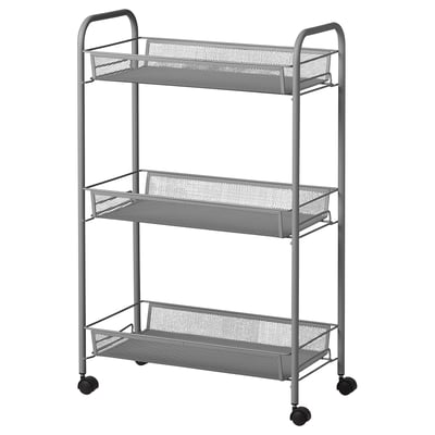 HORNAVAN Trolley, grey, 26x48x77 cm
