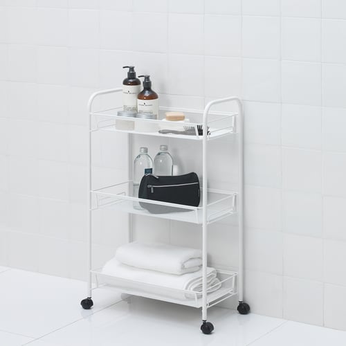 HORNAVAN trolley, white, 26x48x77 cm IKEA