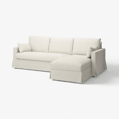 HYLTARP Cover f 3-seat sofa w ch lng, right, Gransel natural