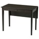 IDANÄS Drop-leaf table, dark brown, 51/86x96 cm