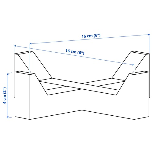 Illustration with measurements for the product: IKEA 365+.