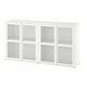Option: IVAR Cabinet with doors, white mesh, 160x30x83 cm