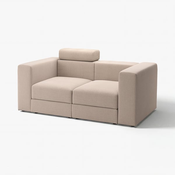 JÄTTEBO modular sofa, beige, soft fabric, rectangular, clean lines.
