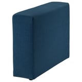 Blue cushioned seat cover, recycled polyester, rectangle.