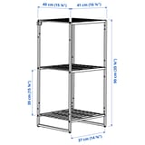 JOSTEIN Shelving unit, in/outdoor/wire white, 41x40x90 cm