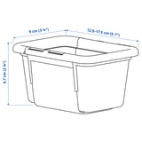 KACKLA Extendable box, white, 13-18x9 cm