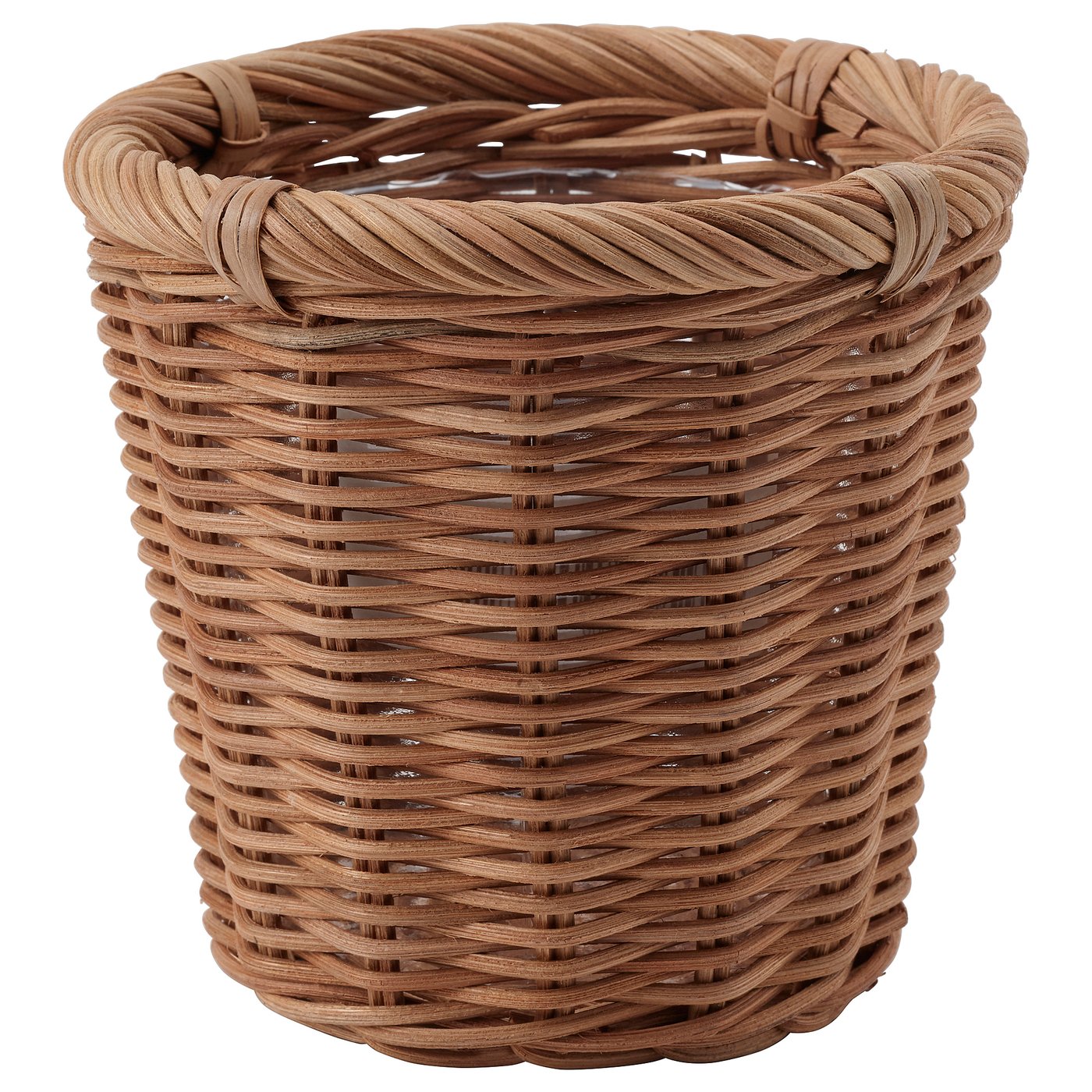 Rattan plant basket, handcrafted decor