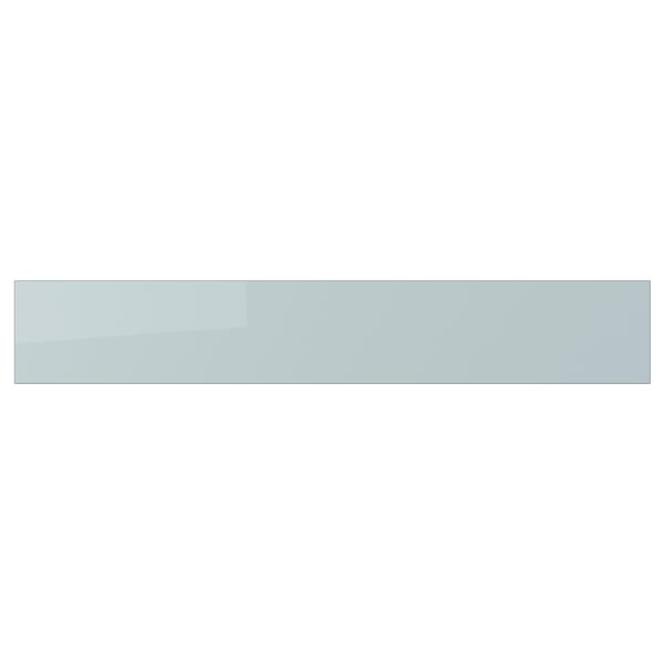 KALLARP Drawer front, high-gloss light grey-blue, 60x10 cm