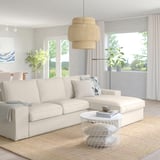 KIVIK 3-seat sofa with chaise longue, Gunnared beige