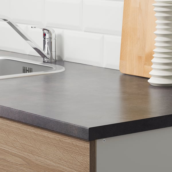 KNOXHULT base with doors, wood effect/grey, 180x85 cm IKEA