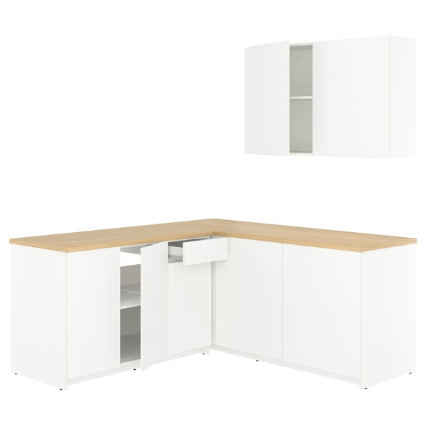 KNOXHULT Corner kitchen, white, 182x183x220 cm