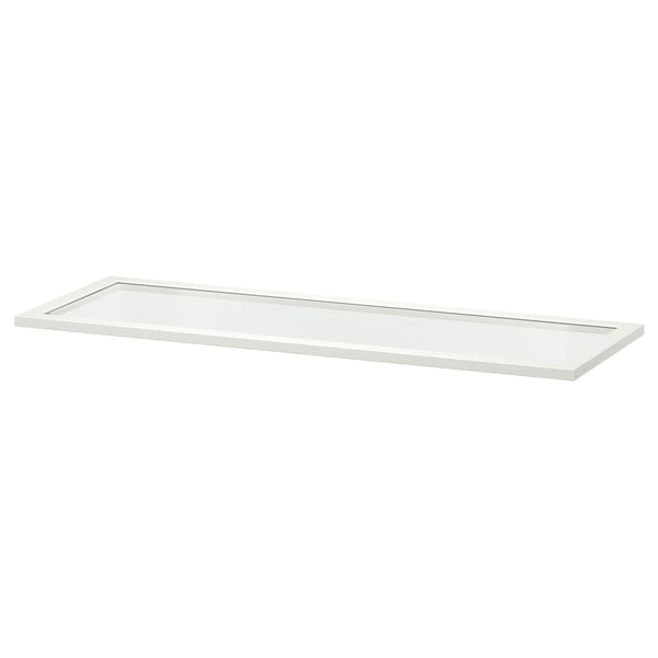 KOMPLEMENT Glass shelf, white, 100x35 cm IKEA