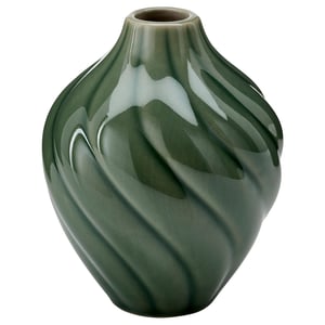 KORNSPARV Vase, green, 12 cm