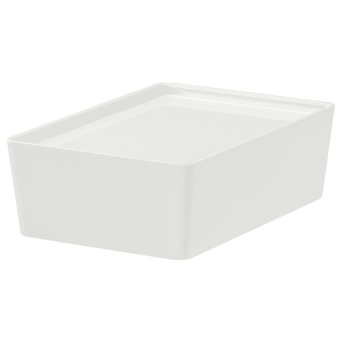 KUGGIS Box with lid, white, 18x26x8 cm IKEA
