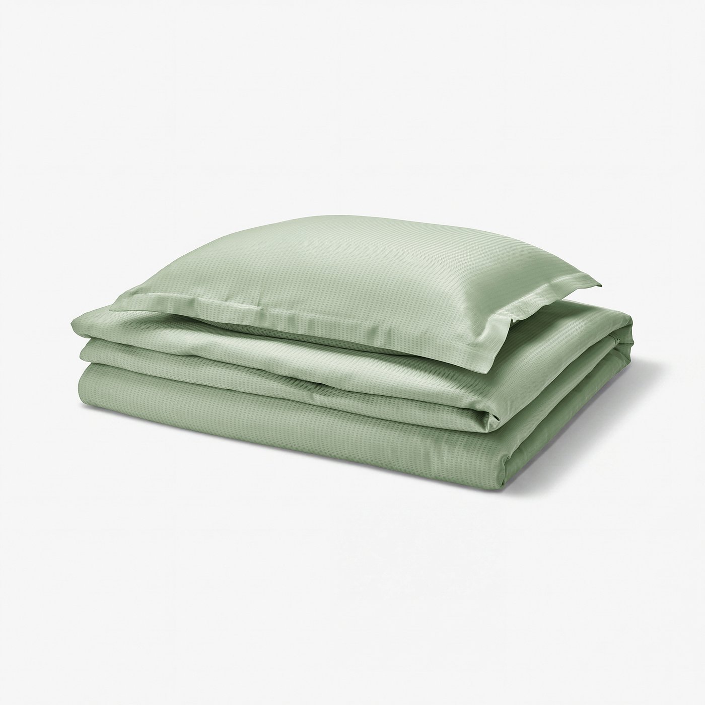 LÄKEVÄNDEROT Duvet cover and pillowcase, light grey-green, 150x200/50x80 cm