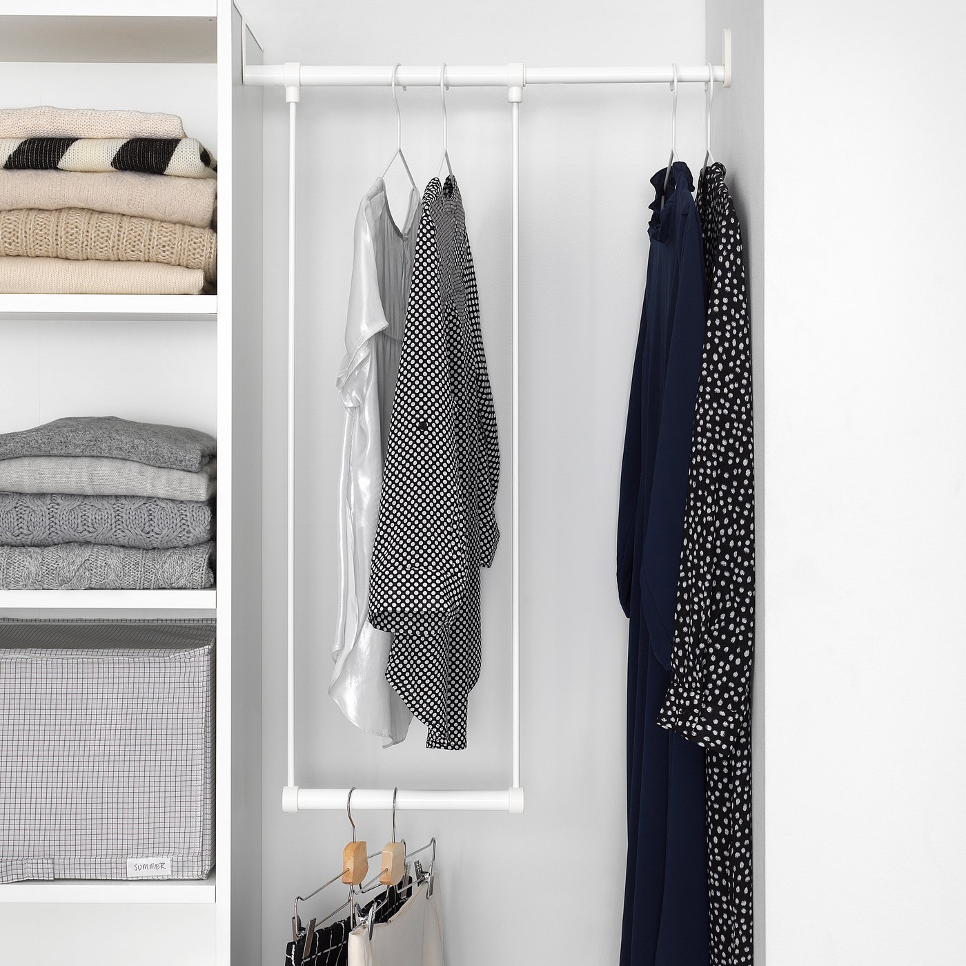 LÄTTHET Clothes rail for frame, white, 3560x40 cm IKEA