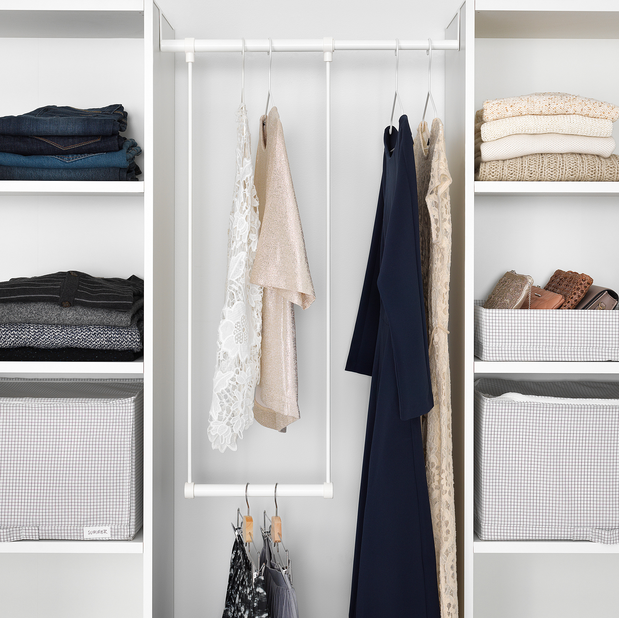 LÄTTHET Clothes rail for frame, white, 3560x40 cm IKEA