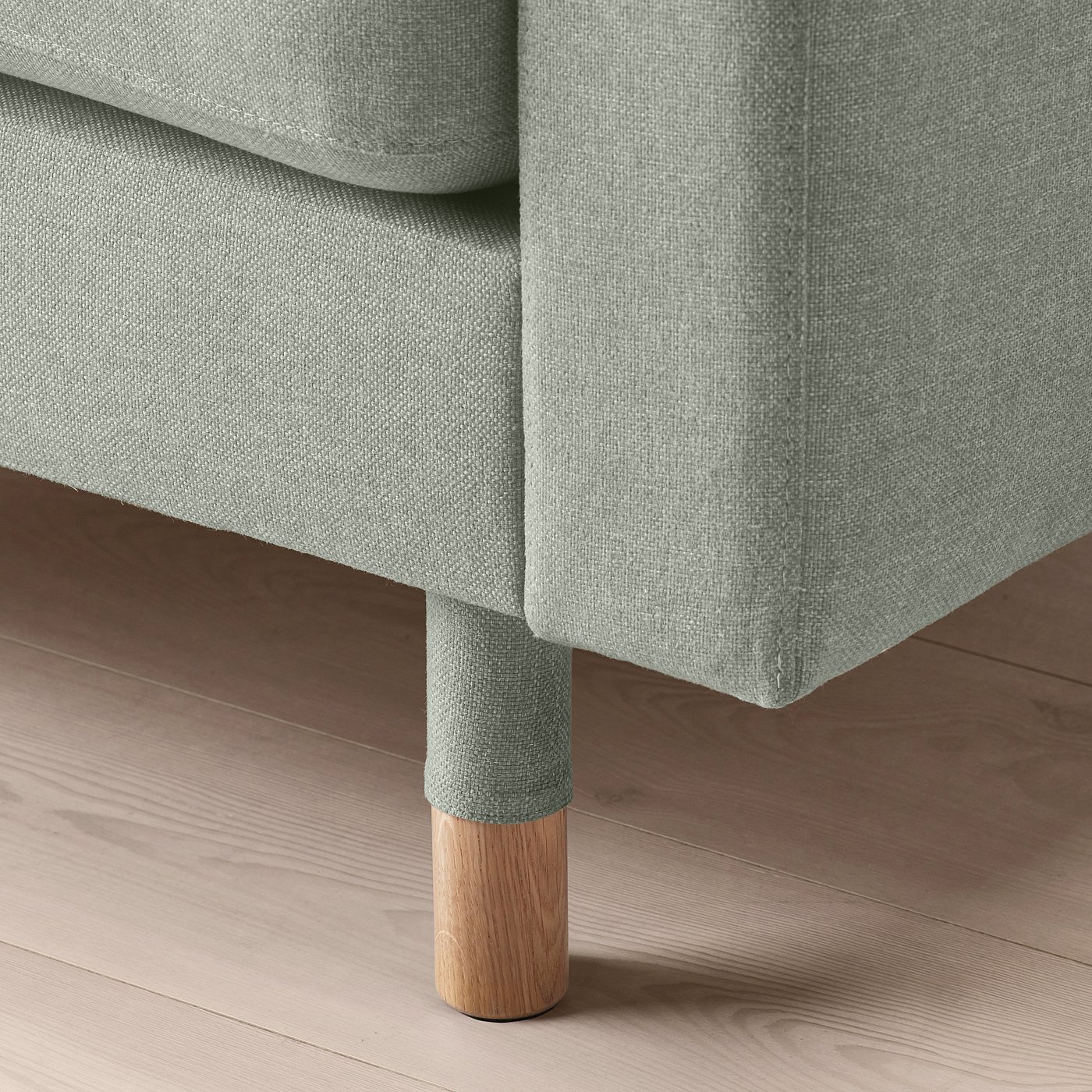 LANDSKRONA 2-seat sofa, Gunnared light green/wood — picture 7