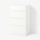 LASTARE Chest of 4 drawers, white, 60x42x100 cm
