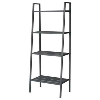LERBERG Shelf unit, dark grey, 60x148 cm