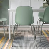 LIDÅS Chair, green/Sefast chrome-plated