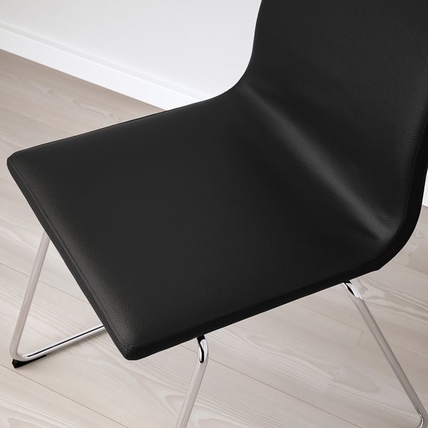 LILLÅNÄS Chair, chrome-plated/Bomstad black