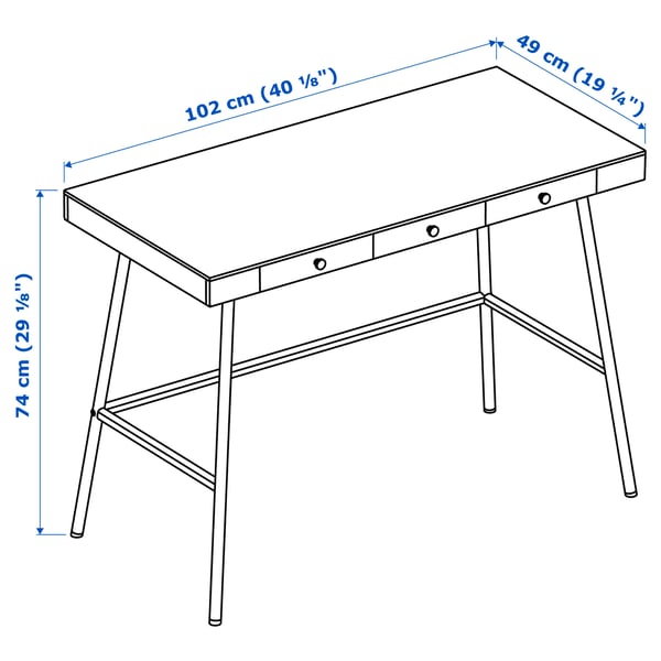 LILLÅSEN desk, bamboo, 102x49 cm - IKEA